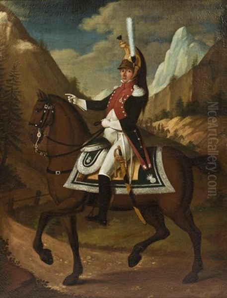 Gendarme De La Garde Imperiale En Grande Tenue Oil Painting by Nikolaus Weiss