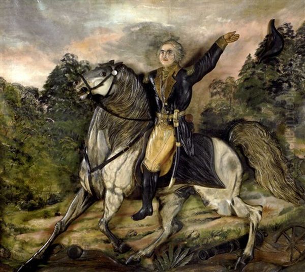 Mural Of George Washington On Horseback Oil Painting by Noah Weiss