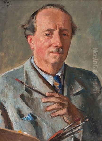 Autoportret Oil Painting by Wojciech Weiss