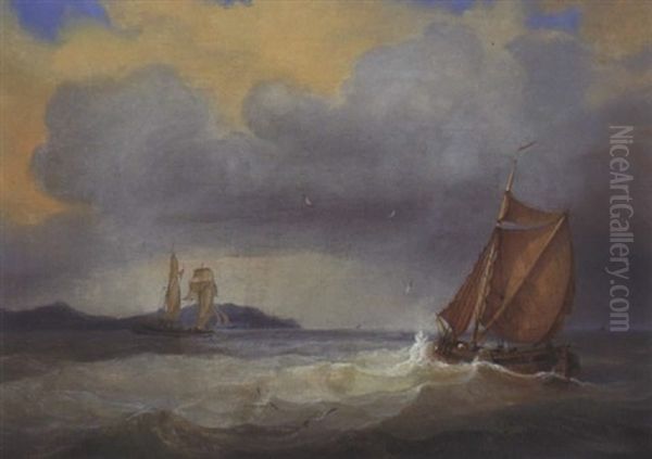 Marine Oil Painting by Johann Baptist Weiss