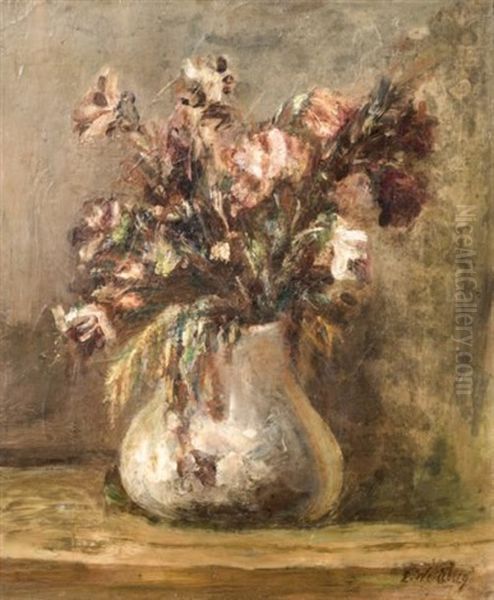 Bouquet De Fleurs, Circa 1925-1930 Oil Painting by Leon Weissberg