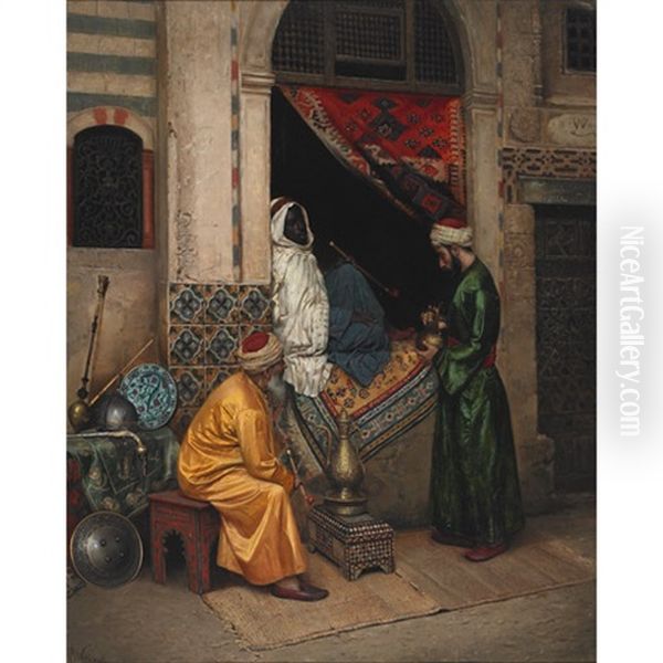 The Carpet Merchant Oil Painting by Rudolf Weisse