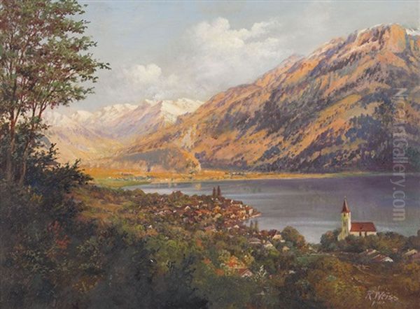 Brienz Am Brienzersee Oil Painting by Rudolf Johann Weisse