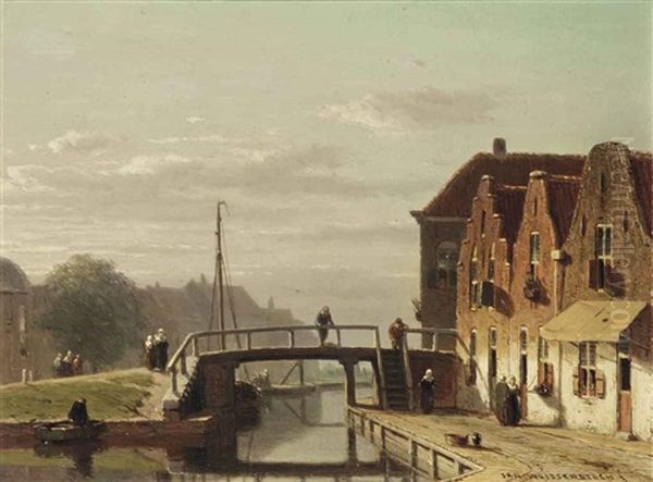 Vue Du Leidschendam Oil Painting by Jan Weissenbruch