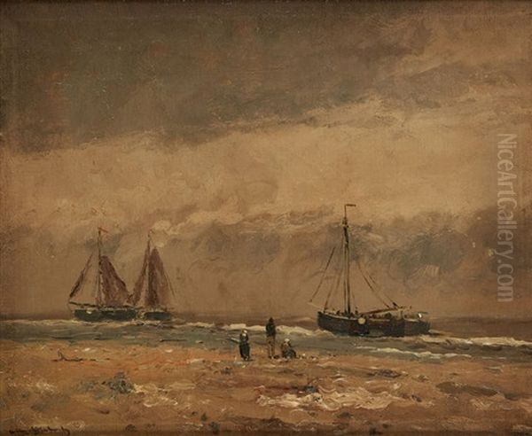 L'attente Des Marins Oil Painting by Willem Johannes Weissenbruch