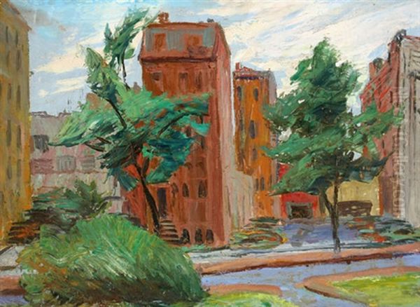 Edge Of Georgetown And Untitled (2 Works) Oil Painting by Eugen Weisz