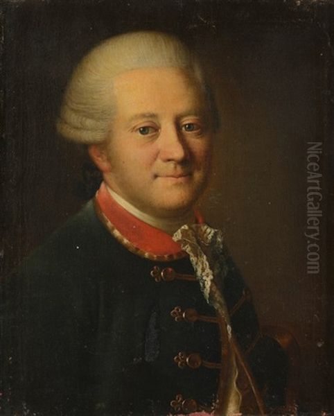 Portrait De Christian Frederic, Baron De Freund-sternfeld Oil Painting by Friedrich Georg Weitsch