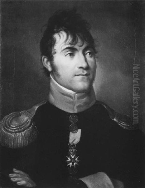 Bildnis Des Franzosischen Offiziers Jean-baptiste Mignot, Ritter Des Ordens Der Ehrenlegion Oil Painting by Friedrich Georg Weitsch