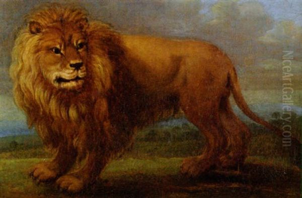 The Lion Oil Painting by Johann Friedrich Weitsch