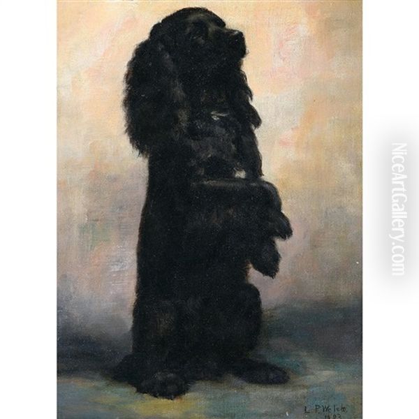 Robin Hood, A Cocker Spaniel Oil Painting by Ludmilla Pilat Welch