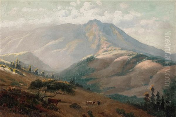 Cattle Beneath Mount Tamalpais by Ludmilla Pilat Welch