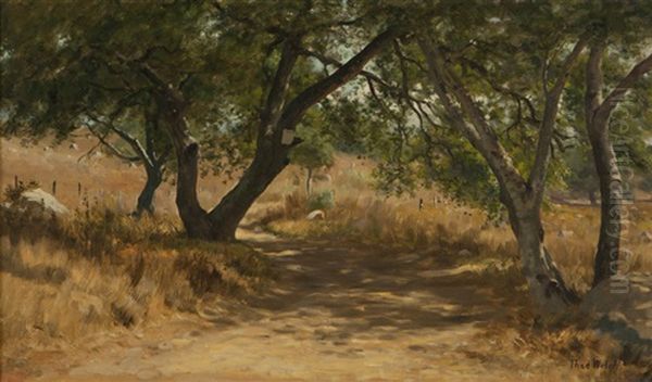 Path Through Summer Landscape Oil Painting by Thaddeus Welch