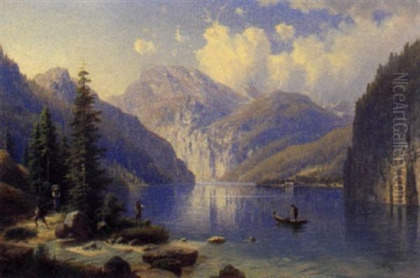 Der Konigssee Oil Painting by Ernst Welker