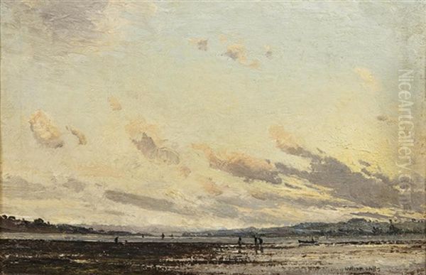 Sunset, Isle Of Man Oil Painting by William Page Atkinson Wells