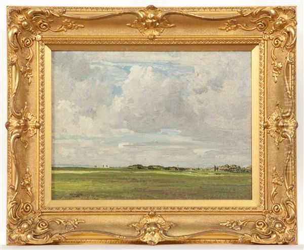 Golfers On The Green Oil Painting by William Page Atkinson Wells