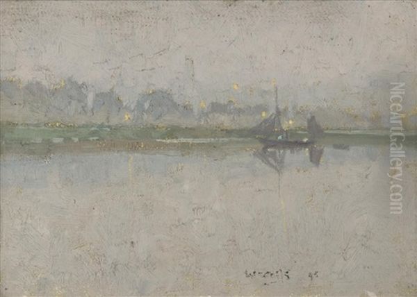 Nocturne Stirling Oil Painting by William Page Atkinson Wells