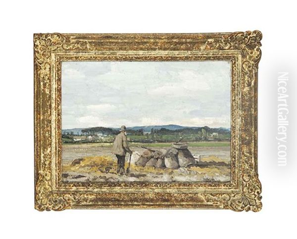 Digging Potatoes Oil Painting by William Page Atkinson Wells