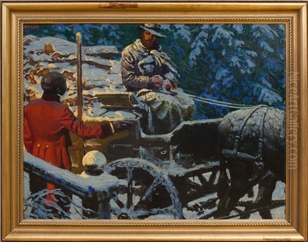 When Grant Sold Fuel From Hardscrabble Farm Oil Painting by Horace Devitt Welsh