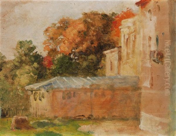 Herrenhaus Mit Orangerie Oil Painting by Albert Welti