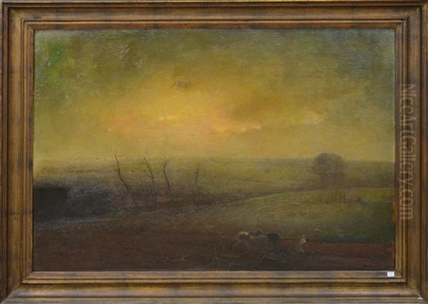 Paysage Brabancon Oil Painting by Ernest Welvaert