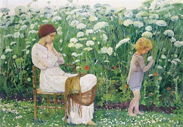 Zomer In Het Veld Oil Painting by Ernest Welvaert