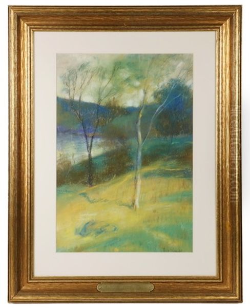 Birch Trees Oil Painting by Theodore Wendel