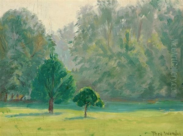 Summer Glade Oil Painting by Theodore Wendel