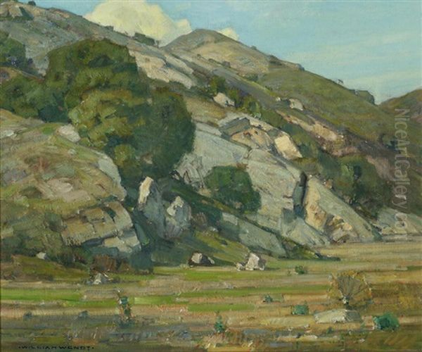 Stony Slope Oil Painting by William Wendt