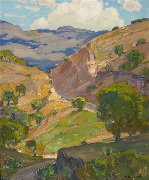 Mountain Road Oil Painting by William Wendt