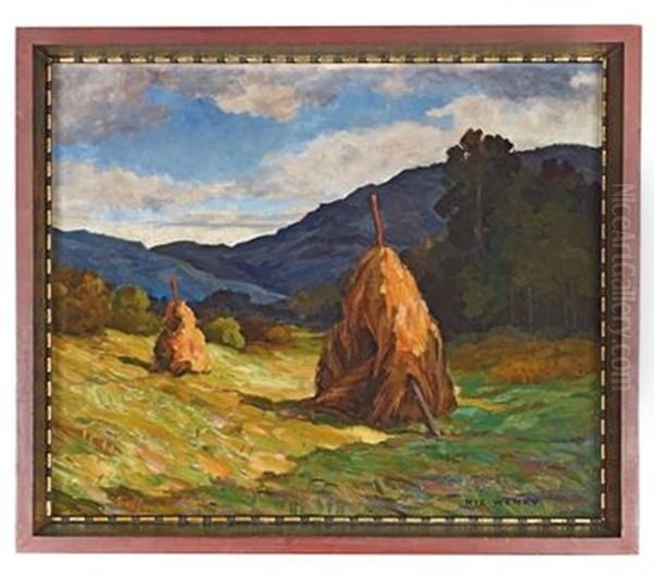 Sommerneige In Stubinggraben Oil Painting by Nikolaus (Nic) Wenky