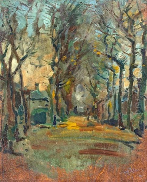 Oak Avenue, Near Newlands House Oil Painting by Pieter Willem Frederick Wenning