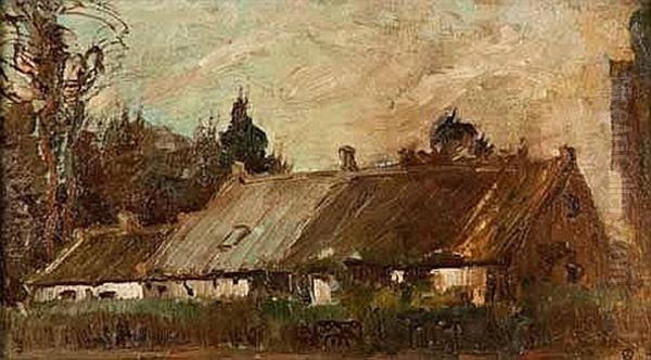 A Cape Homestead Oil Painting by Pieter Willem Frederick Wenning