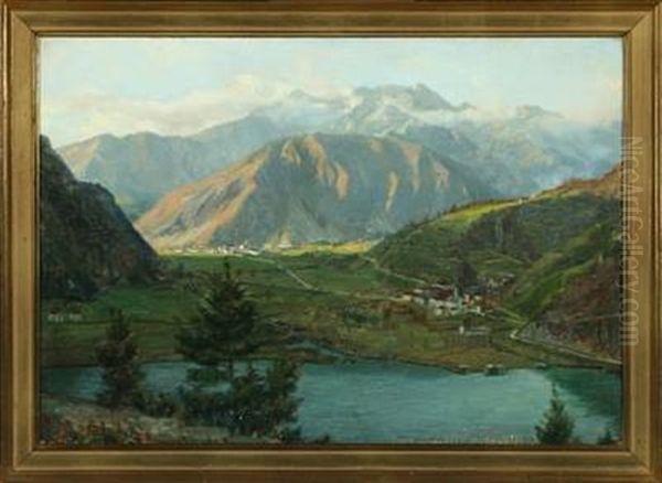 Pieve Di Ledro Oil Painting by Carl Christian Ferdinand Wentorf