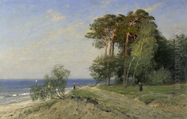 Abend Auf Der Dune (die Ostseekuste Auf Dem Darss) by Julius Wentscher