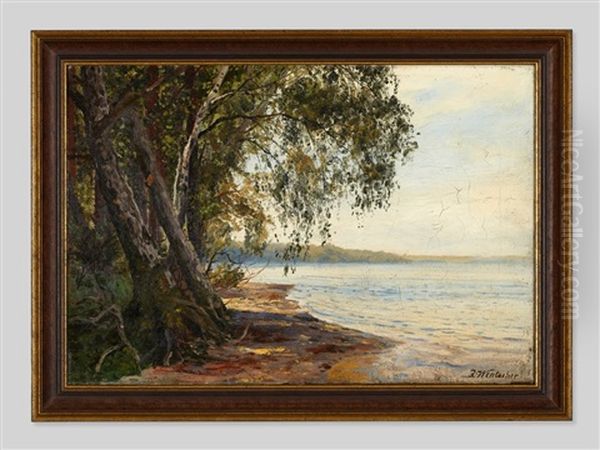 The Coastline Of Samland Oil Painting by Julius Wentscher