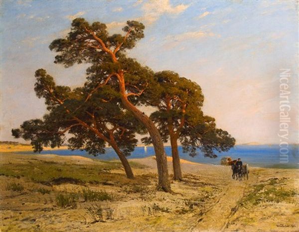 Abend Am Kurischen Haff Oil Painting by Julius Wentscher