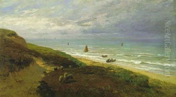 Samlandische Ostseekuste Bei Gros-kuhren Oil Painting by Julius Wentscher