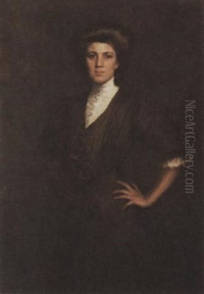 A Portrait Of Medemoiselle H. Oil Painting by Cecilia E. Smith Wentworth