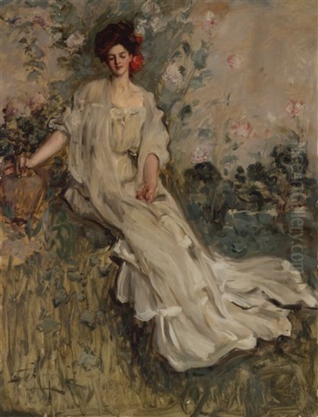 Charlotte Fairchild Oil Painting by Albert Beck Wenzell