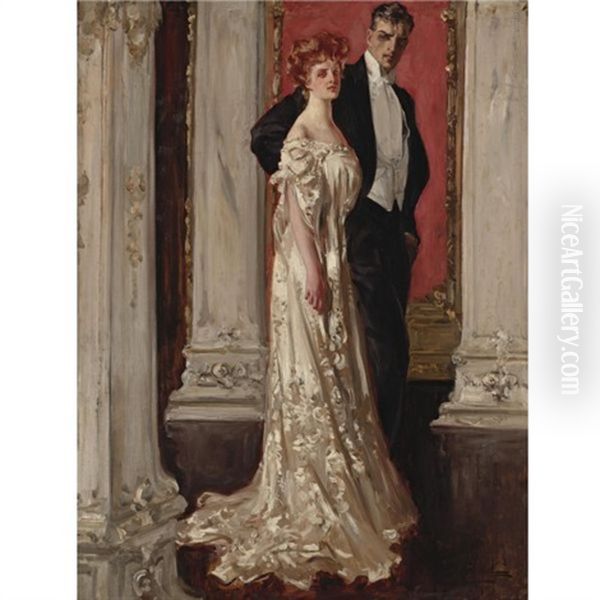 The Couple Oil Painting by Albert Beck Wenzell