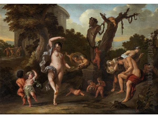 Tanz Beim Bacchanal Oil Painting by Adriaen Van Der Werff