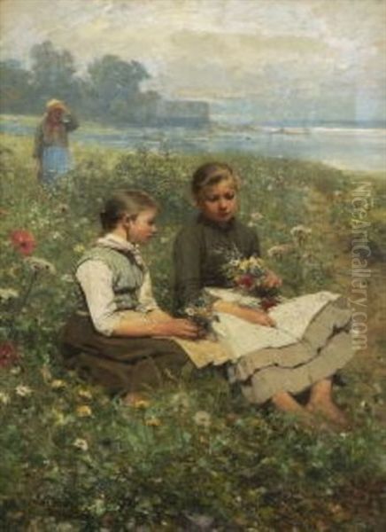 Sommertag Oil Painting by Oscar Arnold Wergeland