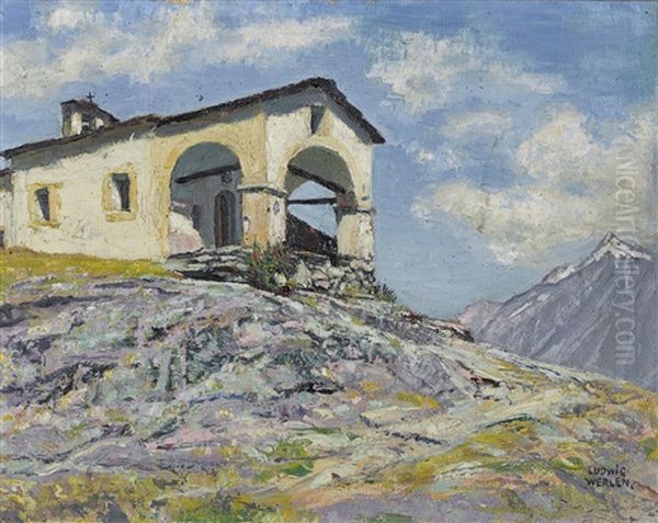 Kapelle Im Weiler Blatten Ob Zermatt Oil Painting by Ludwig Werlen