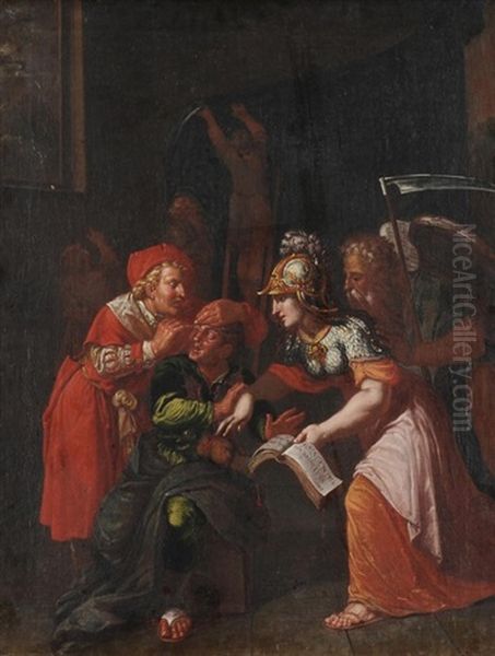 Minerva: Habenda In Primis Animi Cura Oil Painting by Joseph Werner the Younger