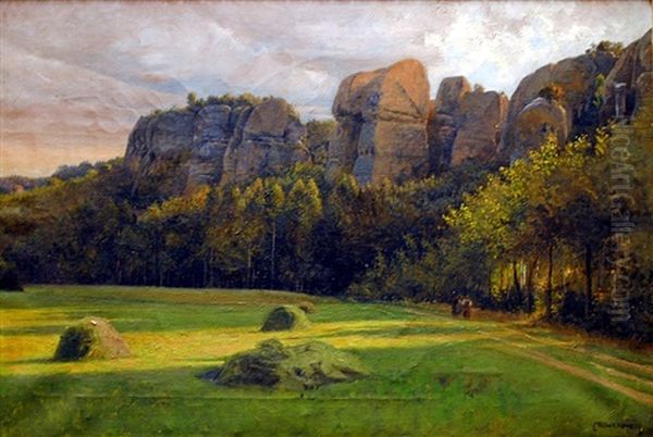 Piskovcove Skaly Oil Painting by Adolf Werner