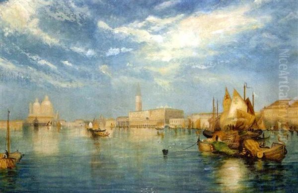 Vue De Venise Oil Painting by Carl Friedrich Heinrich Werner