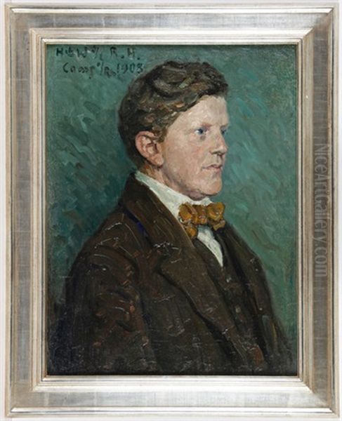 Portrait Des Malers Robert Hoffmann (1868 Stuttgart - 1935 Urberg Bei St. Blasien) Oil Painting by Heinrich Ferdinand Werner