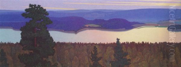 Sommarmorgon, Arvika Oil Painting by Hilding Werner