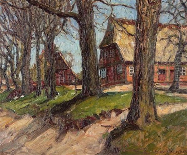 Holsteinisches Bauernhaus Oil Painting by Max Werner