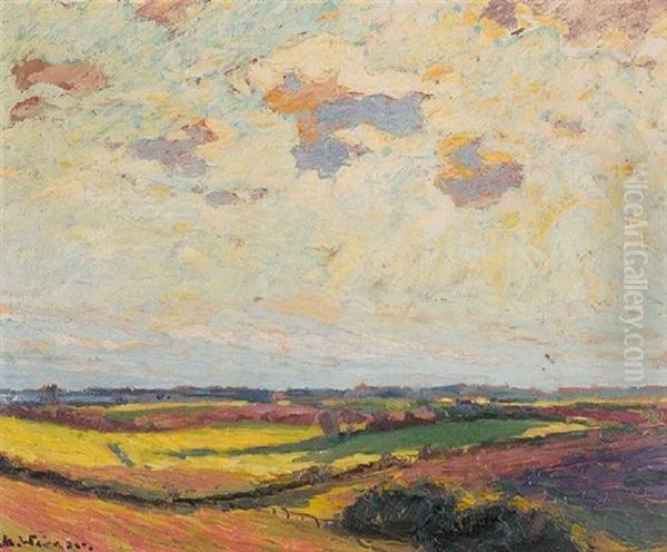 Holsteinische Landschaft Unter Hohem Himmel Oil Painting by Max Werner